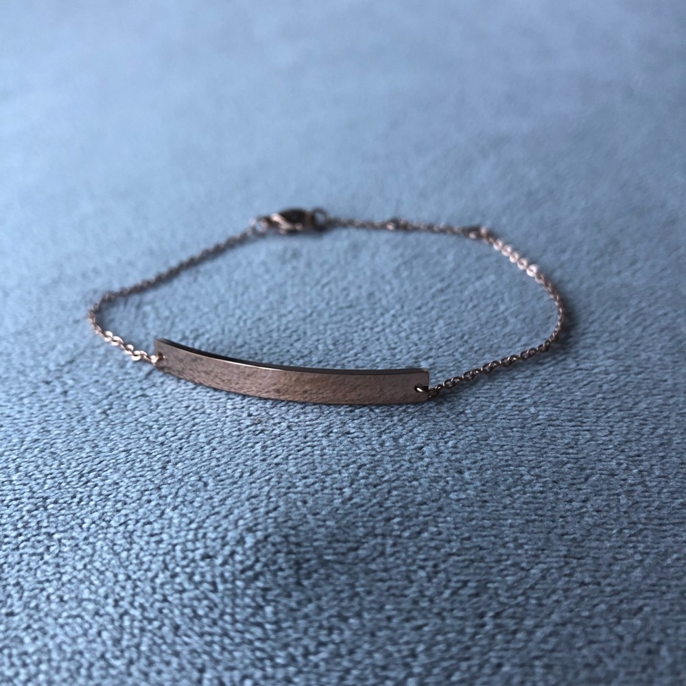 Rose Gold Tone Bar Bracelet ~ Brand New!
